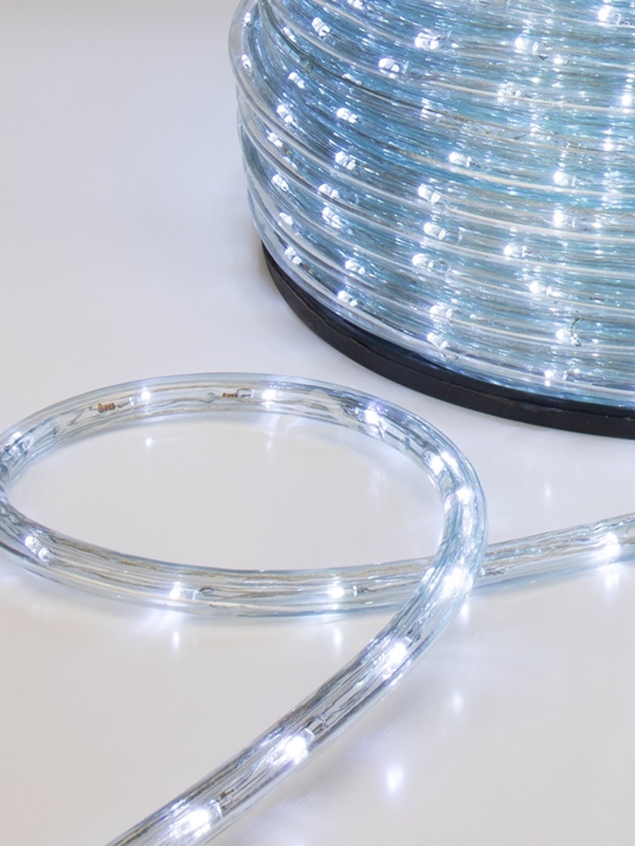 Дюралайт LED, свечение с динамикой (3W) - белый Эконом 24 LED/м , бухта 100м