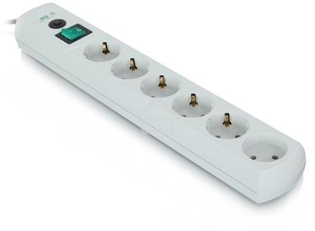 Сетевой фильтр Most RG 3 м, 6 розеток, белый, коробка