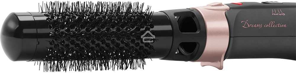 Фен-щетка Polaris PHS1204i маренго/розовый, 1200Вт