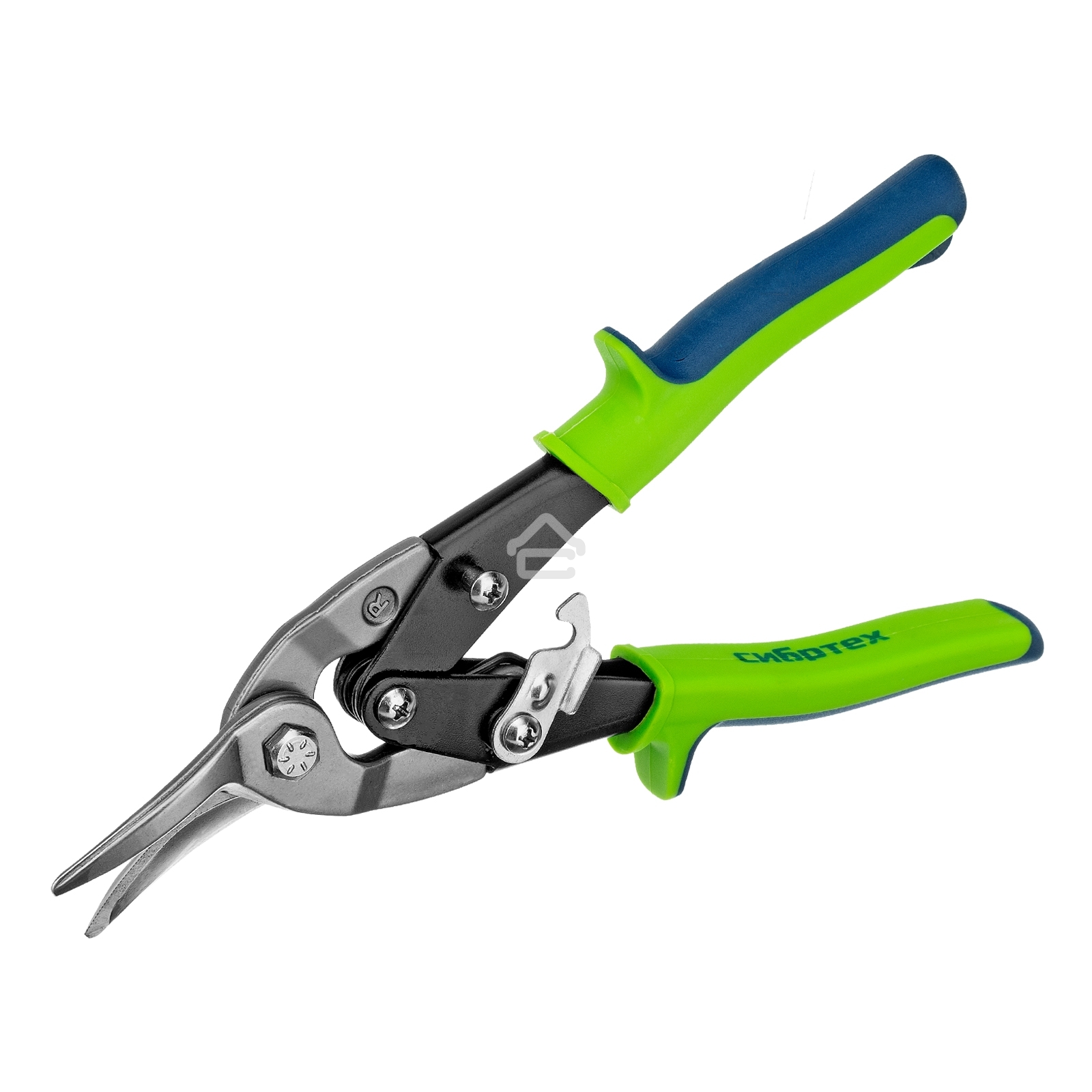 Ножницы по металлу Сибртех, 250 мм, правый рез, сталь С55,двухкомпонентные рукоятки