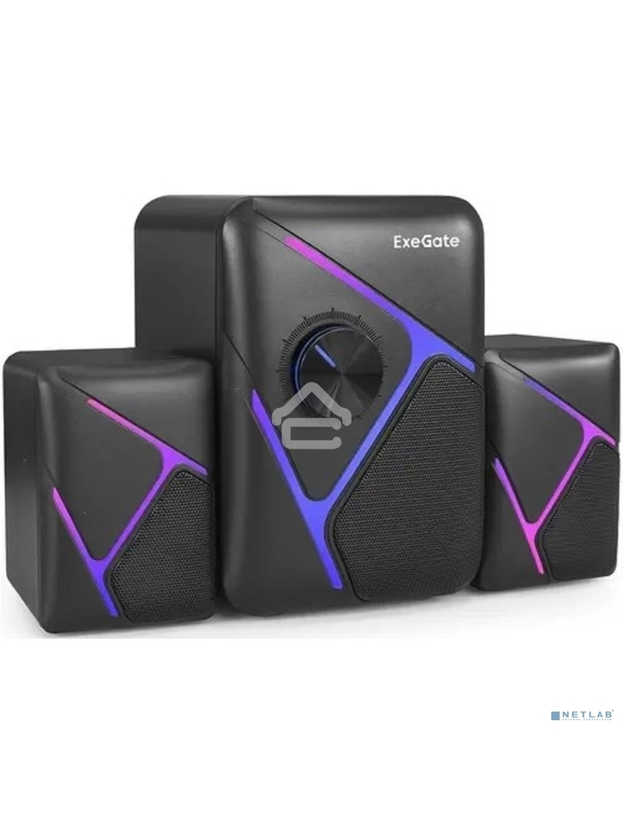 Акустическая система 2.1 ExeGate EX289867RUS Accord 320 (питание USB, 5Вт+2х3Вт, 150-20000Гц, цвет черный, RGB подсветка)