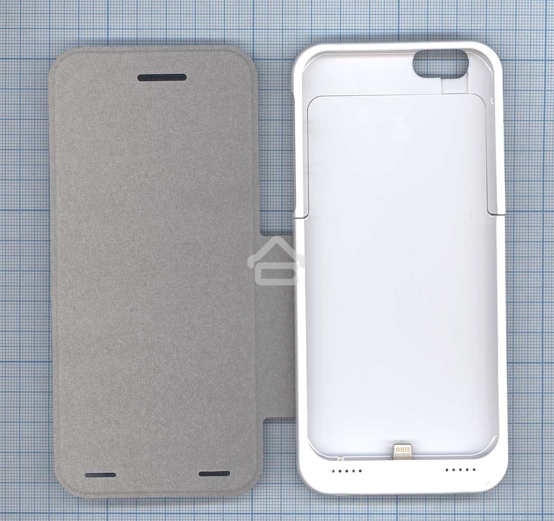 Аккумулятор/чехол для Apple iPhone 6 3500 mAh белый leather cover