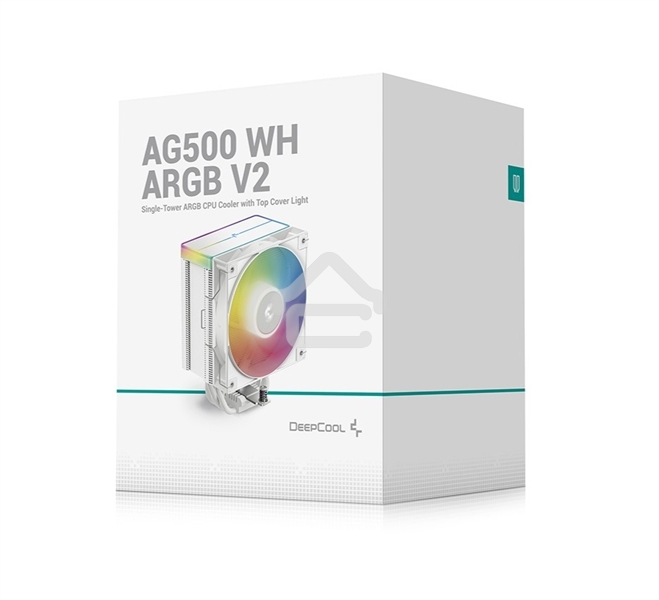 Кулер для процессора DEEPCOOL AG500 WH ARGB V2 белый 120мм алюминий+медь 1850rpm 29.4db 4-pin 240W 155мм