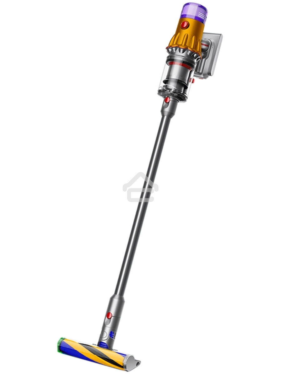 Пылесос вертикальный Dyson V12 Detect Slim Absolute желтый/серый, питание от аккумулятора, 150 Вт, уборка сухая, пылесборник 0.35 л, работа от АКБ max - 60 мин