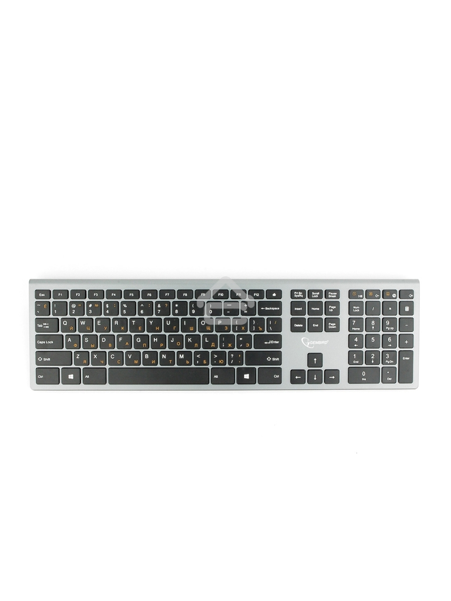 Клавиатура Gembird KBW-1 беспроводная, USB, серебристый