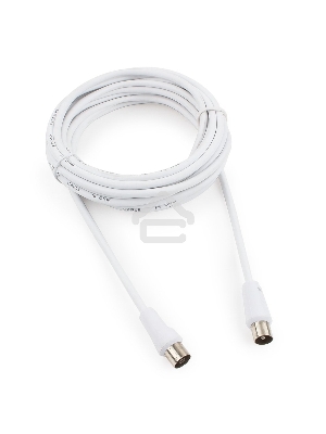 Кабель телевизионный Cablexpert, CCV-515-W-5M, Coaxial M/F, белый, 5м