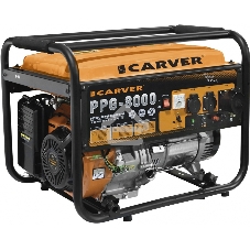 Электрогенератор бензиновый Carver PPG-8000, 6.5 кВт, 78 дБ, 81 кг