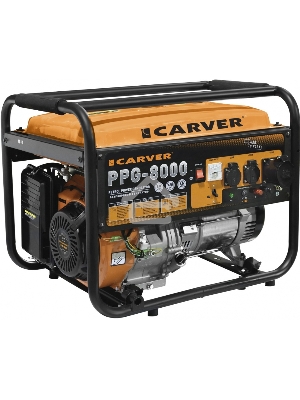 Электрогенератор бензиновый Carver PPG-8000, 6.5 кВт, 78 дБ, 81 кг