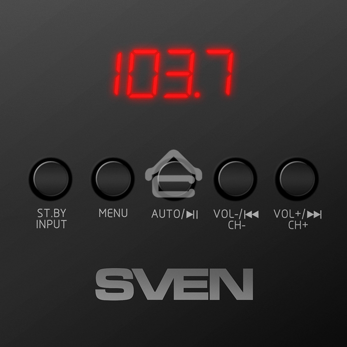 Акустическая система 2.1 SVEN MS-2080 / 70 Watt / ~220V 50Hz / FM-тюнер, USB/ SD, дисплей / BLUETOOTH / ПДУ / Black