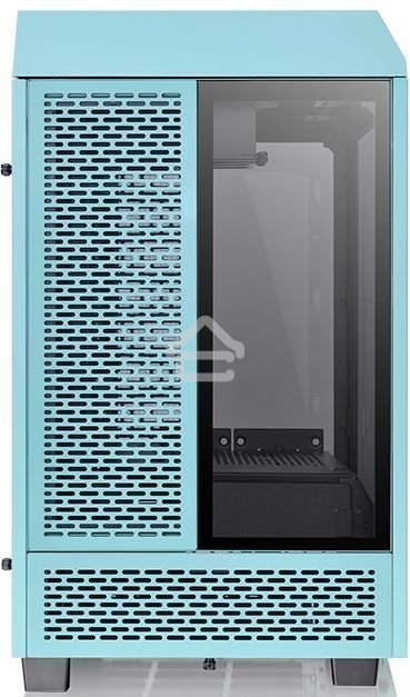Компьютерный корпус Thermaltake The Tower 100 Turquoise черный без БП miniITX 1x120мм 3x140мм 2xUSB 3.0 audio bott PSU