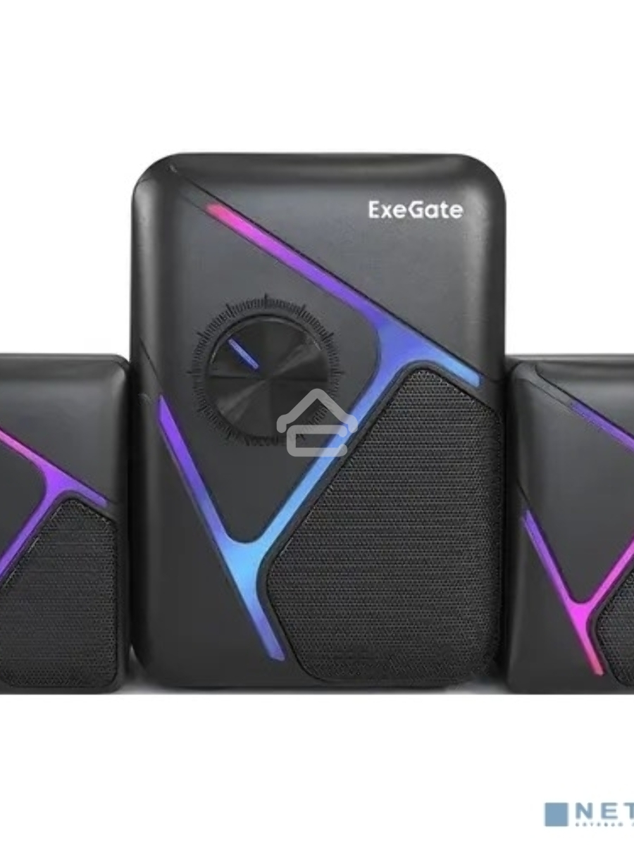 Акустическая система 2.1 ExeGate EX289867RUS Accord 320 (питание USB, 5Вт+2х3Вт, 150-20000Гц, цвет черный, RGB подсветка)