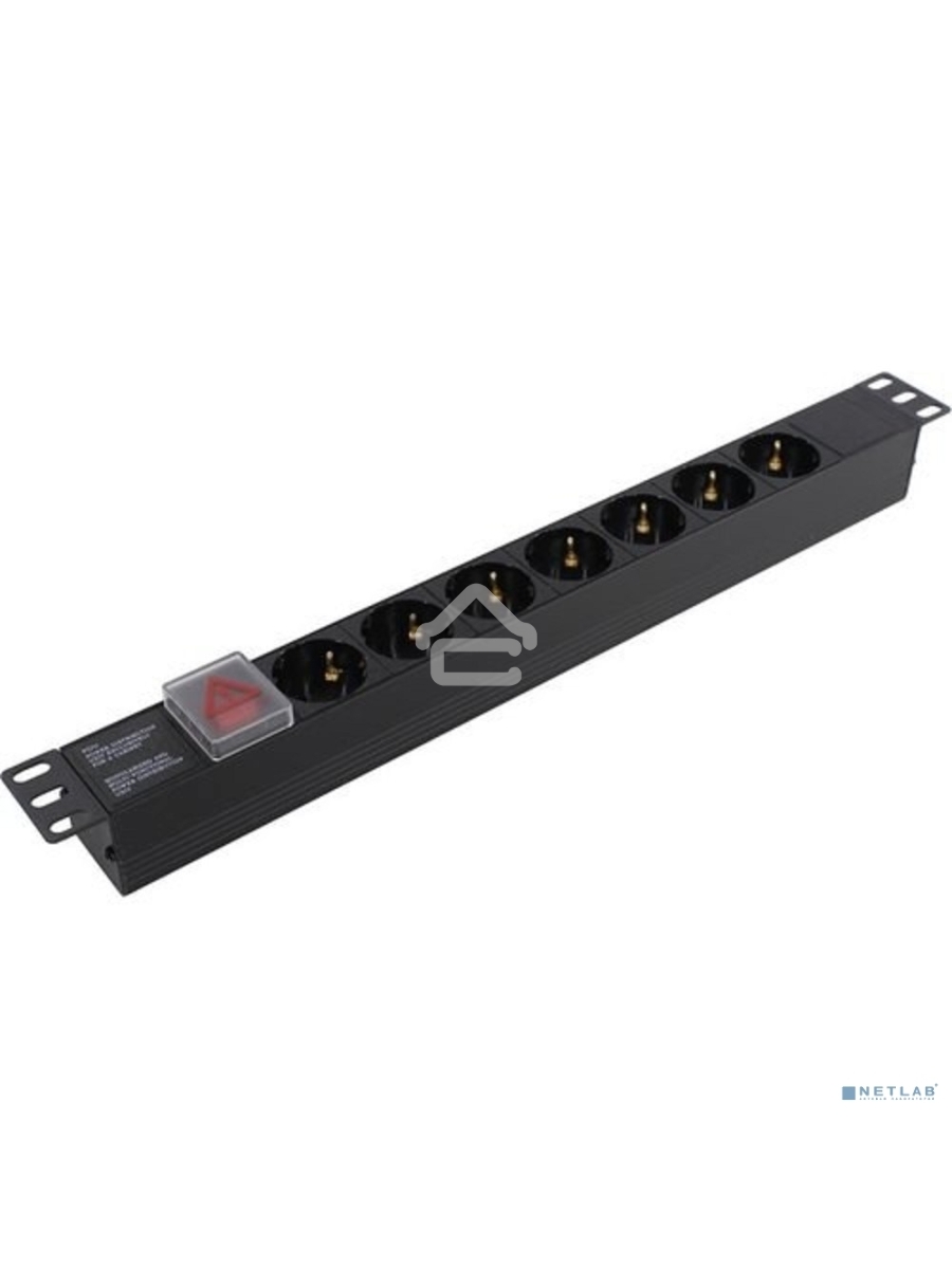 Блок розеток горизонтальный ExeGate ServerPro PDU-19H703 Al-7S-C20-SW, 19