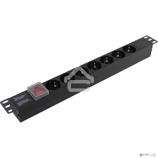 Блок розеток горизонтальный ExeGate ServerPro PDU-19H703 Al-7S-C20-SW, 19