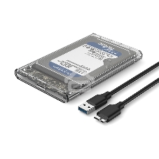 Внешний бокс 2.5 SATA Netac WH11 USB 3.0 NT07WH11-30CC слайд прозрачный корпус