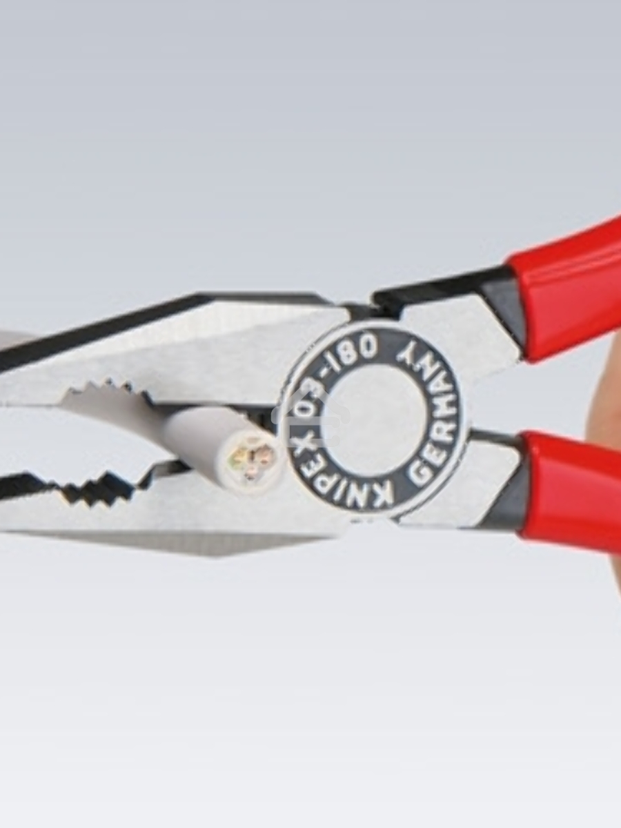 Пассатижи KNIPEX 0302180180мм ручки с двухцветными многокомпонентными чехлами