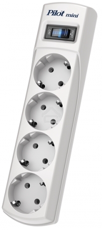 Сетевой фильтр Pilot mini 5м (4 розетки) белый (коробка)