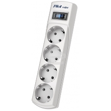 Сетевой фильтр Pilot mini 5м (4 розетки) белый (коробка)