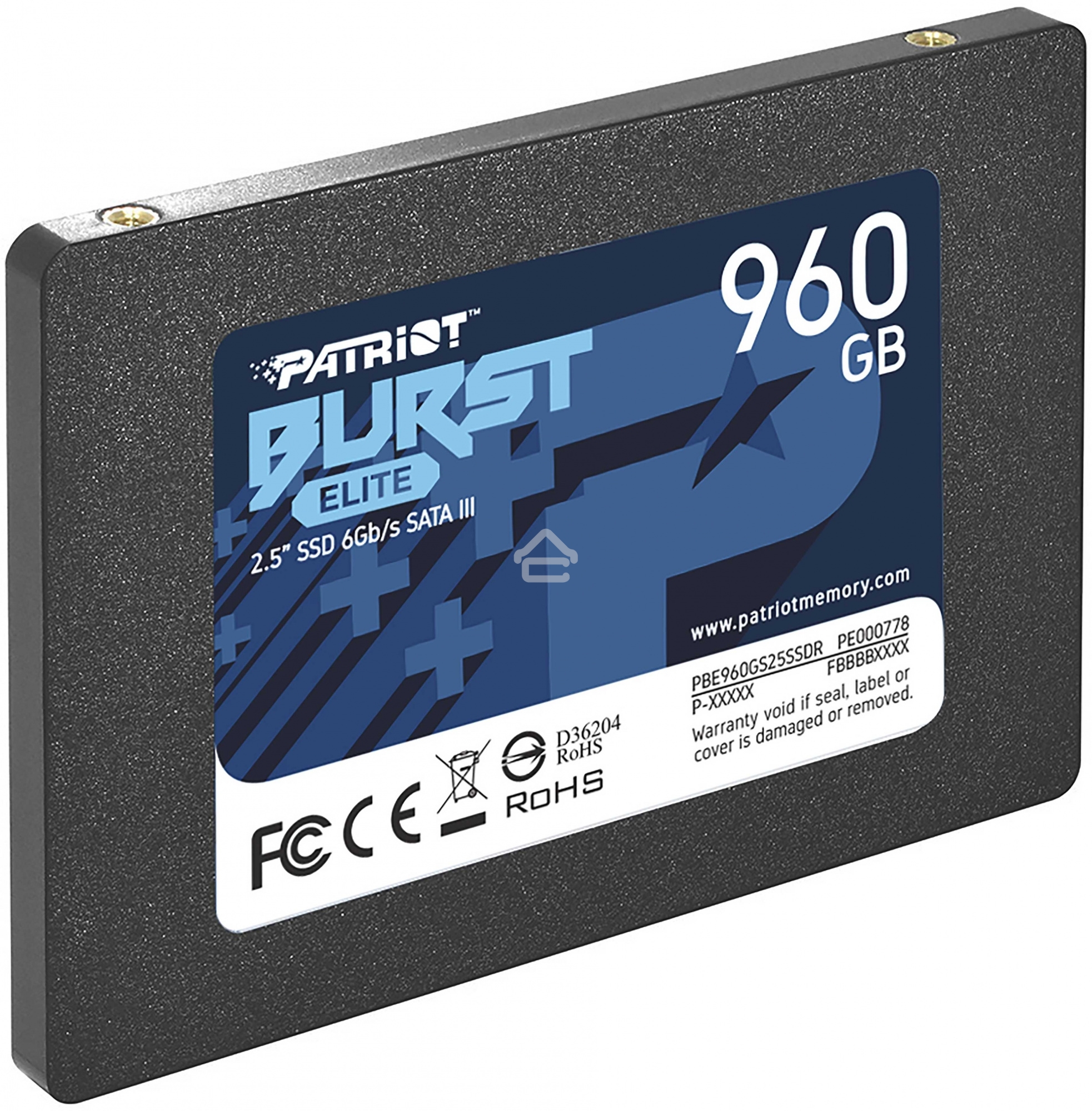 Накопитель SSD Patriot Burst Elite, 960Gb, SATA, 2.5