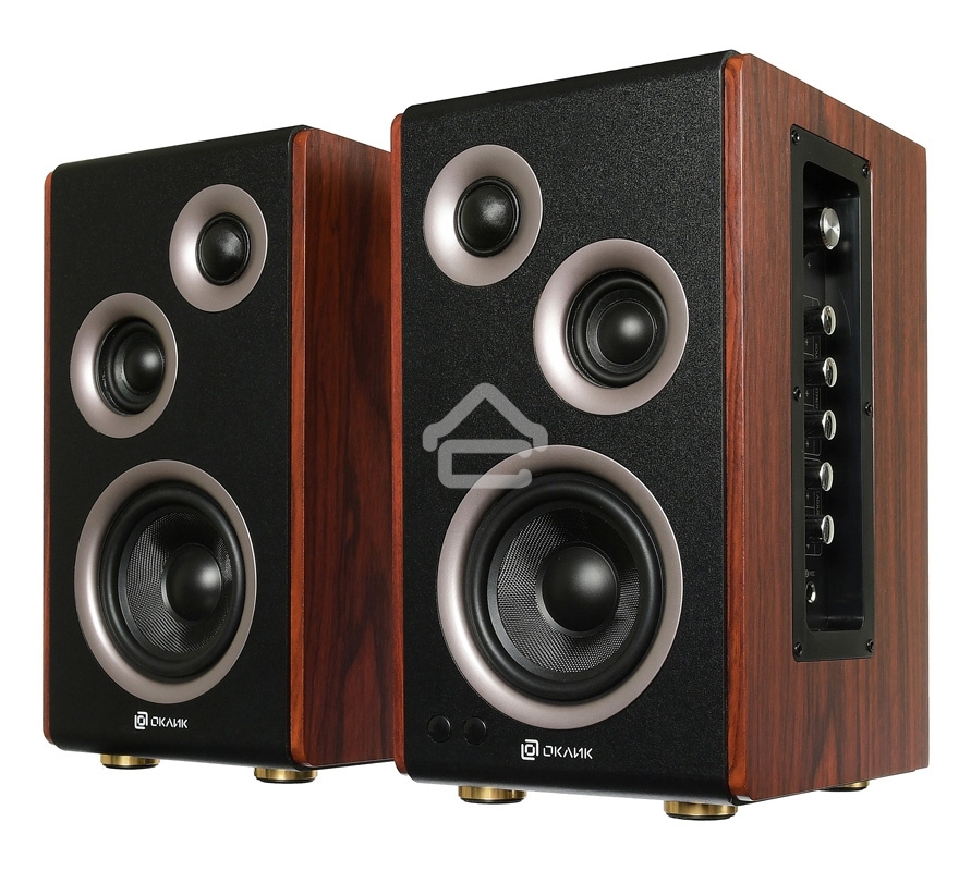Колонки Oklick OK-117 BT 2.0 черный 80Вт беспроводные BT