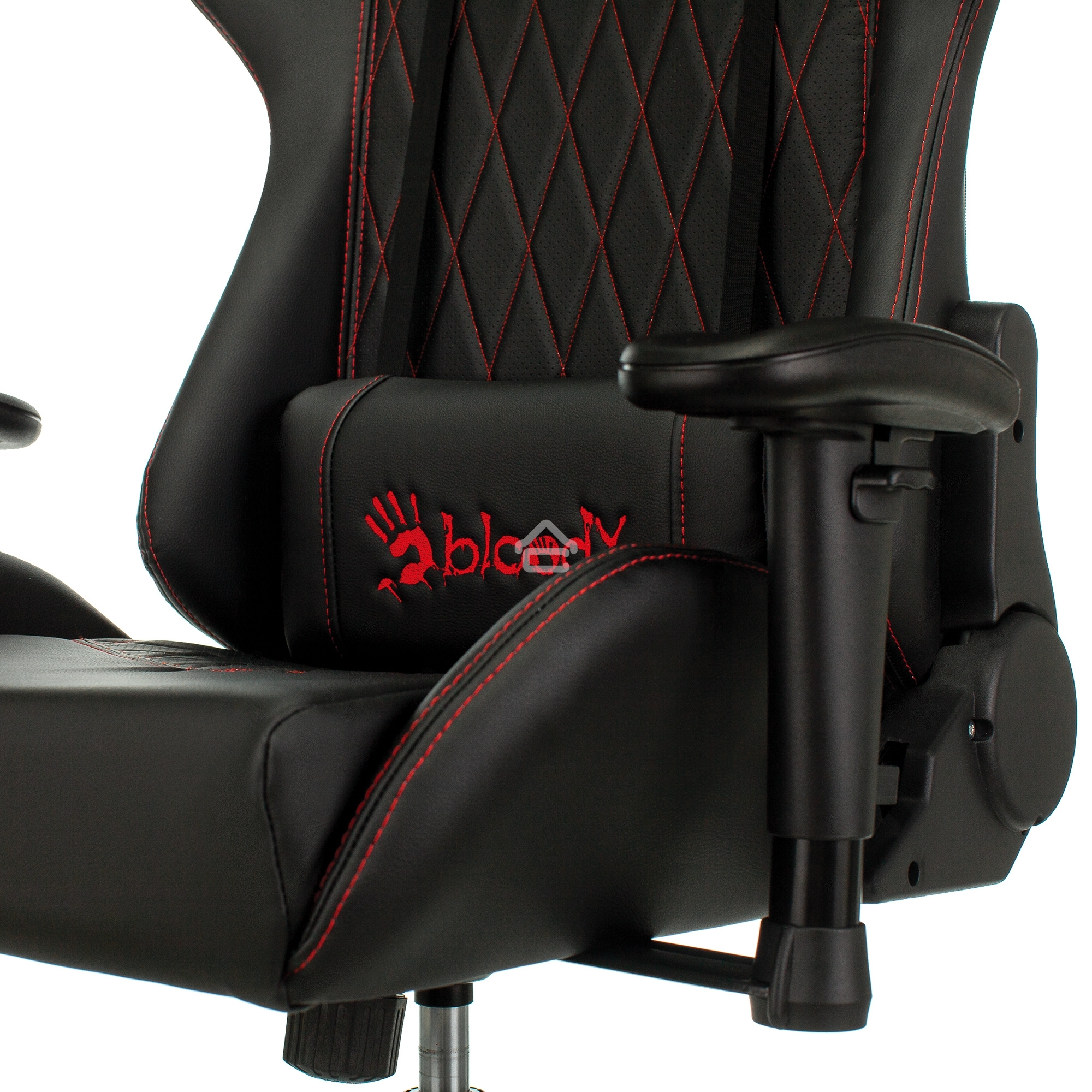 Кресло игровое A4Tech Bloody GC-800 черный ромбик, эко.кожа