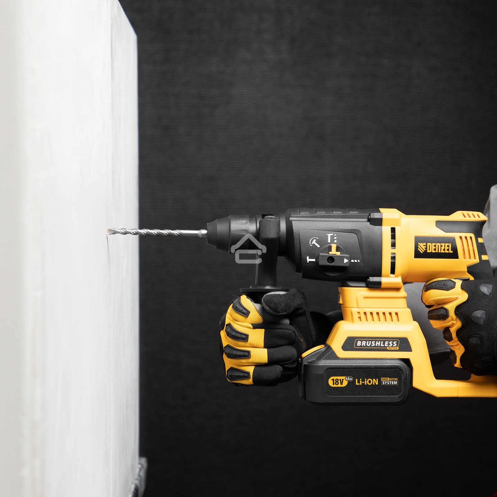 Бур по бетону Denzel двойная спираль, Cobalt W-tip, 6x160 мм, SDS PLUS