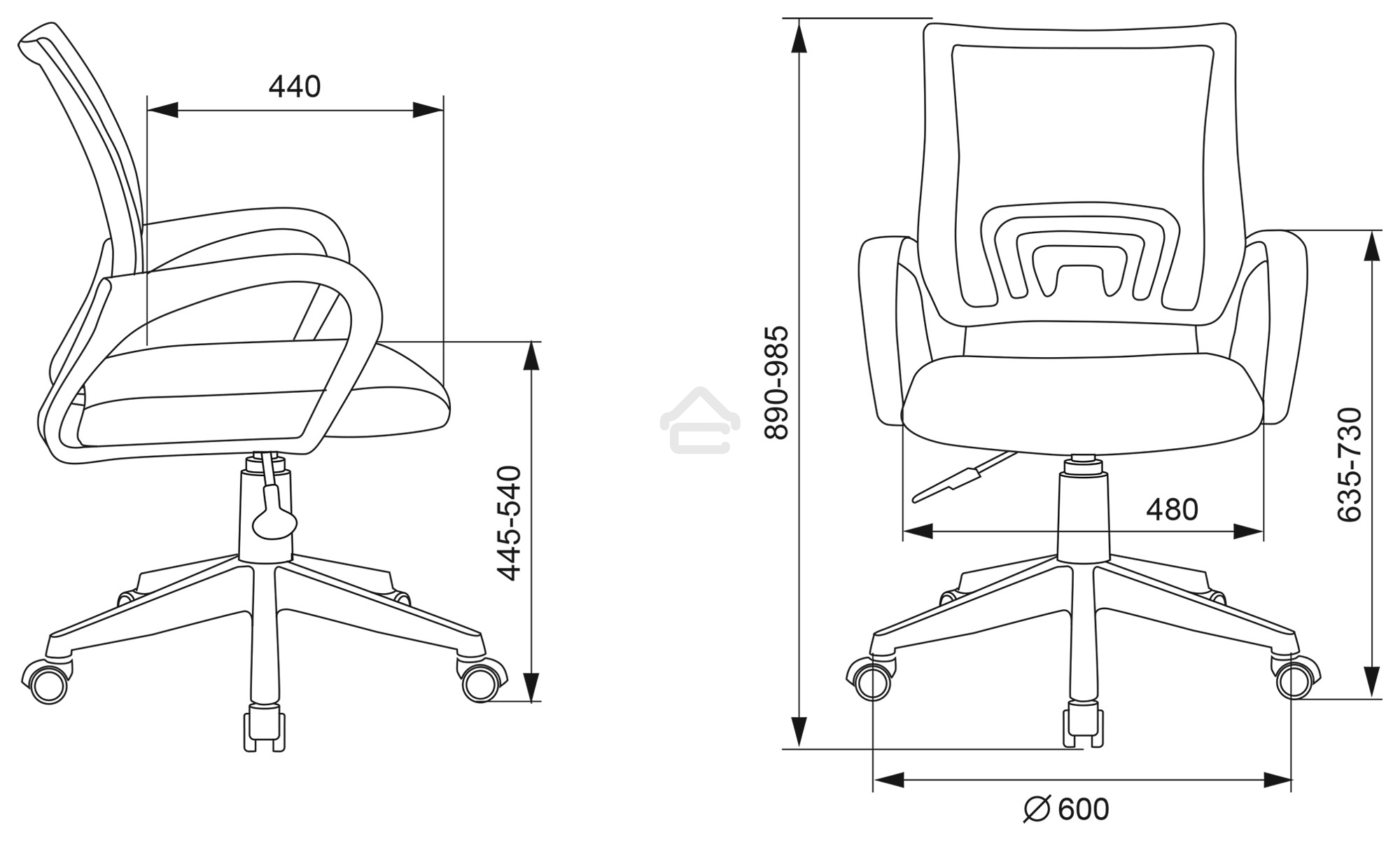 Кресло компьютерное Бюрократ CH-W695NLT TW-05N TW-10N темно-синий, сетка/ткань, крестовина пластик, пластик белый
