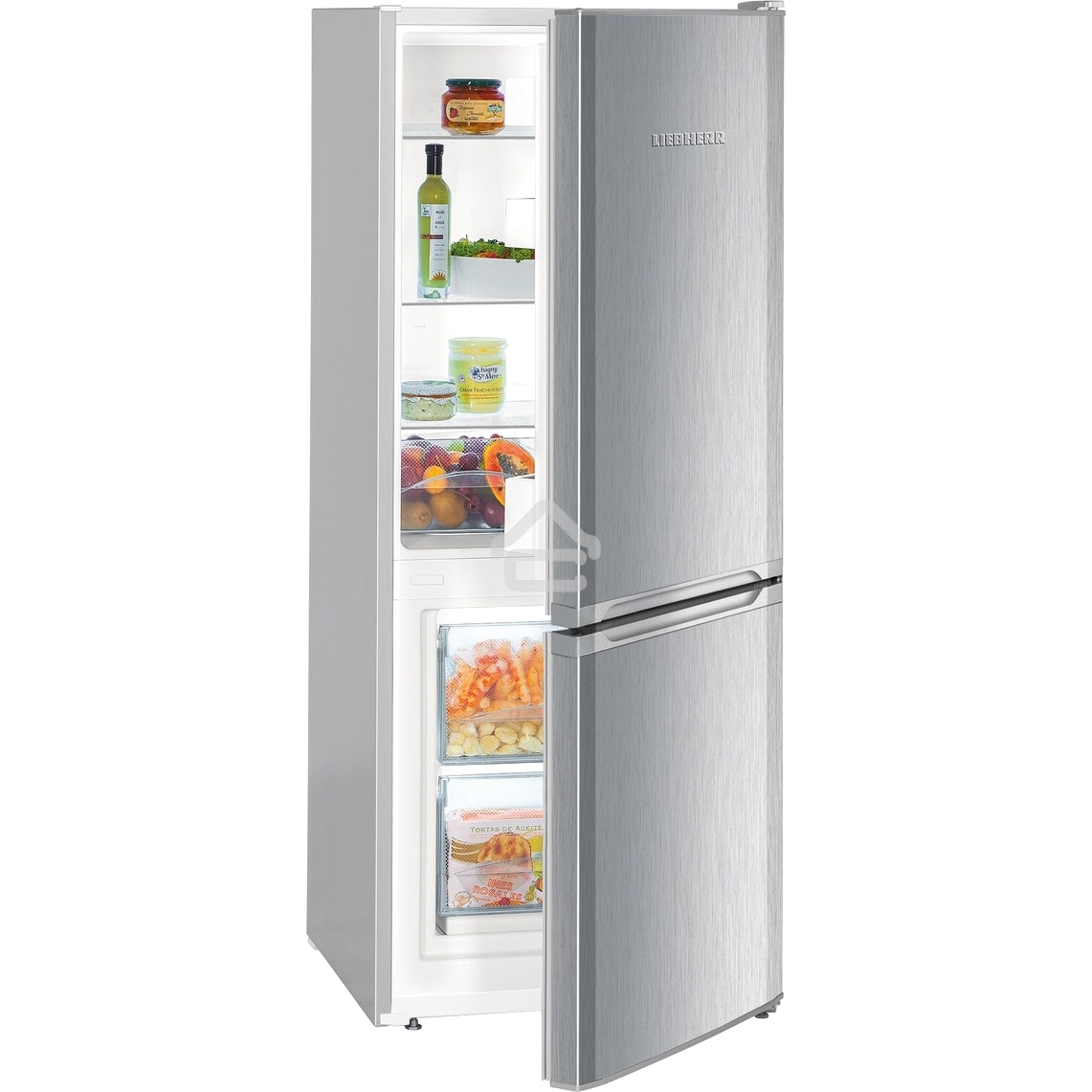 Холодильник Liebherr CUele 2331-26 001, двухкамерный, 156/53л, морозилка снизу, серебристый