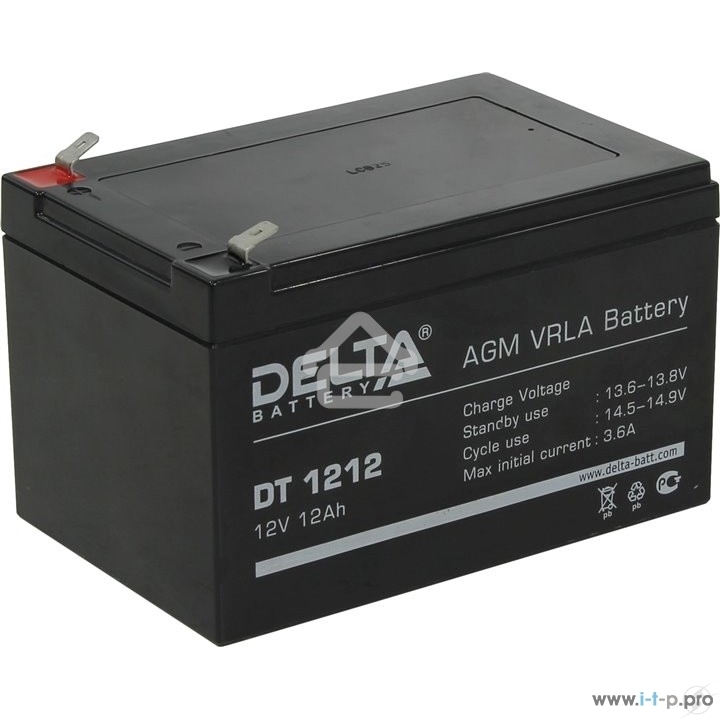 Батарея Delta DT 1212 (12V, 12Ah)