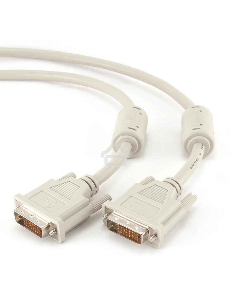 Кабель Кабель DVI-D dual link Gembird, 3.0м, 25M/25M, экран, феррит.кольца, пакет CC-DVI2-10)