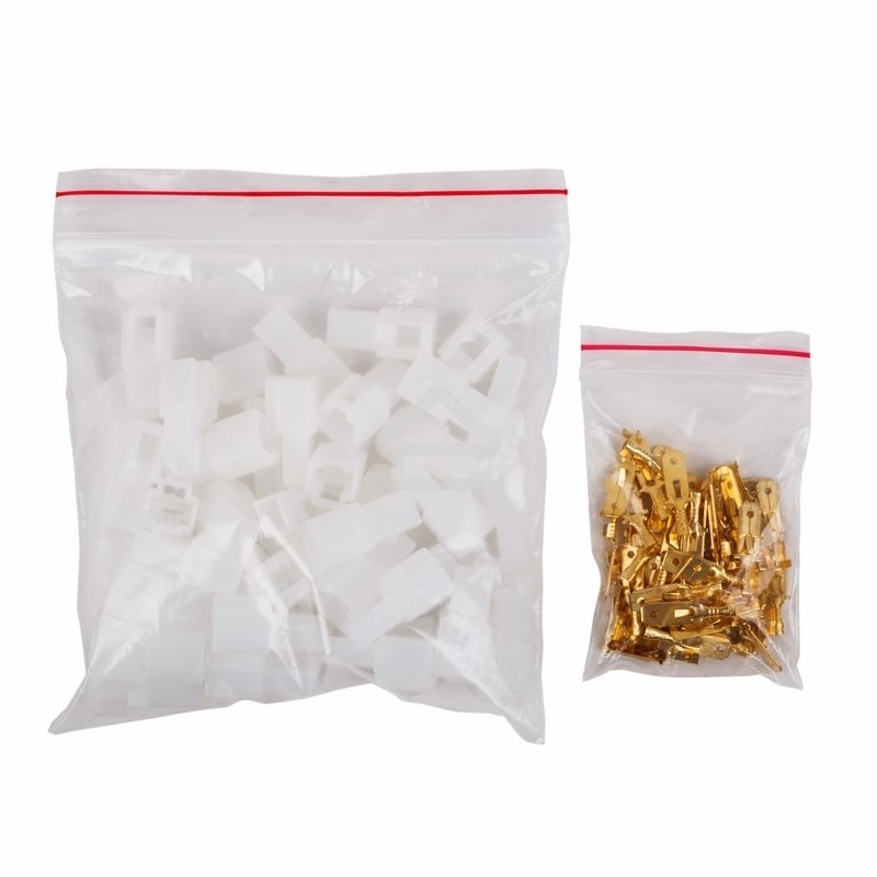 Клемма плоская Rexant штекер 6.3 мм 1-1.5 мм² (РП-п 1.5-(6.3)) + колодка