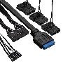 Компьютерный корпус Miditower ExeGate EVO-9202-NPX600 (ATX, БП 600NPX с вент. 12 см, с окном, 1*USB+1*USB3.0, аудио, 3 вент. 12см с RGB подсветкой)