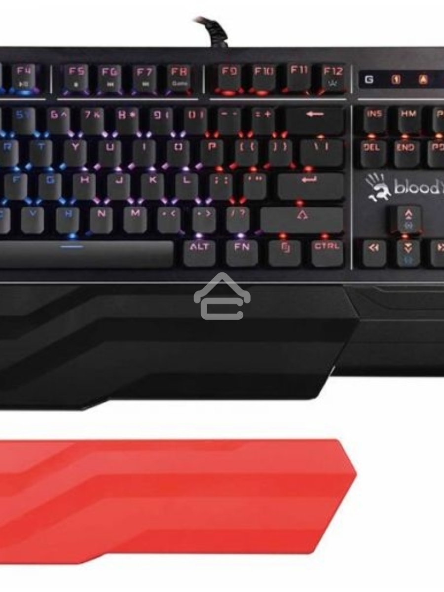 Клавиатура A4 B975 механическая черный USB Gamer LED (подставка для запястий)