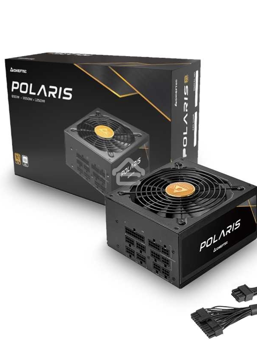 Блок питания Chieftec Polaris PPS-1050FC, 1050Вт, 80 PLUS Gold, 140мм, модульный, черный
