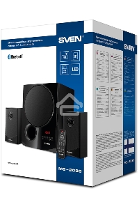 Акустическая система 2.1 SVEN MS-2080 / 70 Watt / ~220V 50Hz / FM-тюнер, USB/ SD, дисплей / BLUETOOTH / ПДУ / Black