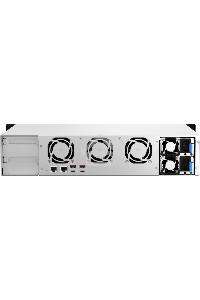 Сетевое хранилище SMB QNAP TS-873AeU-RP-4G NAS 8 HDD trays, 2x 2.5 GbE. 64-bit 4-core AMD V1500B 2,2 GHz, 4 GB. RAM (1*4 GB) up to 32GB (2*16 GB), 2 x M2 2280 (PCIe Gen3 x 1), 2xPSU W/o rail kit RAIL-B02