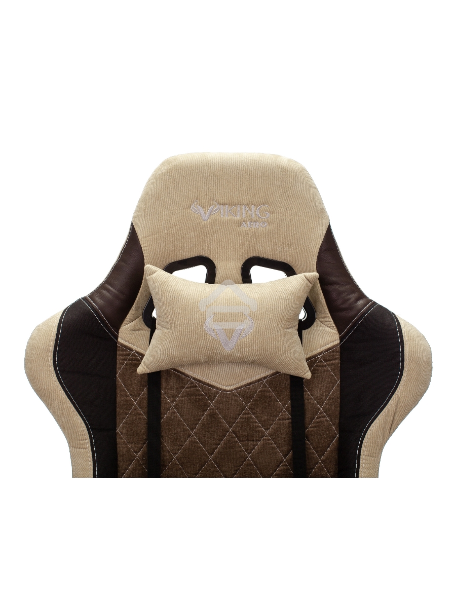 Кресло игровое Бюрократ VIKING 7 KNIGHT BR FABRIC коричневый текстиль/эко.кожа крестовина металл/пластик