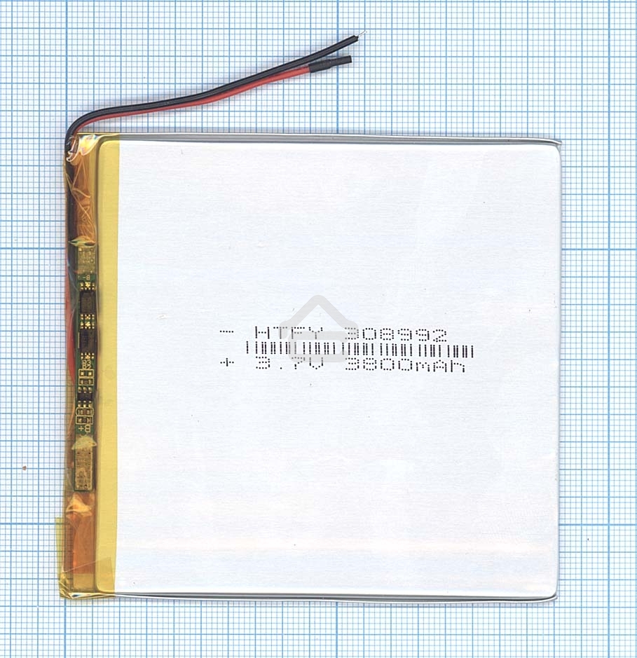 Аккумулятор Li-Pol (батарея) 3x89x92мм 2pin 3.7V/3800mAh