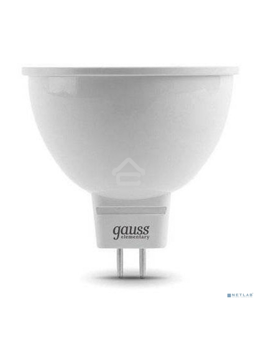 Лампа GAUSS LED Elementary 13526 MR16 GU5.3 5.5W 4100К1/10/100