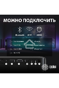 Проектор Cactus CS-PRE.08B.WXGA LCD 1500Lm LS 150Lm ANSI (1280x720) 1000:1 ресурс лампы:30000часов 1xUSB typeA 1xHDMI 0.5кг