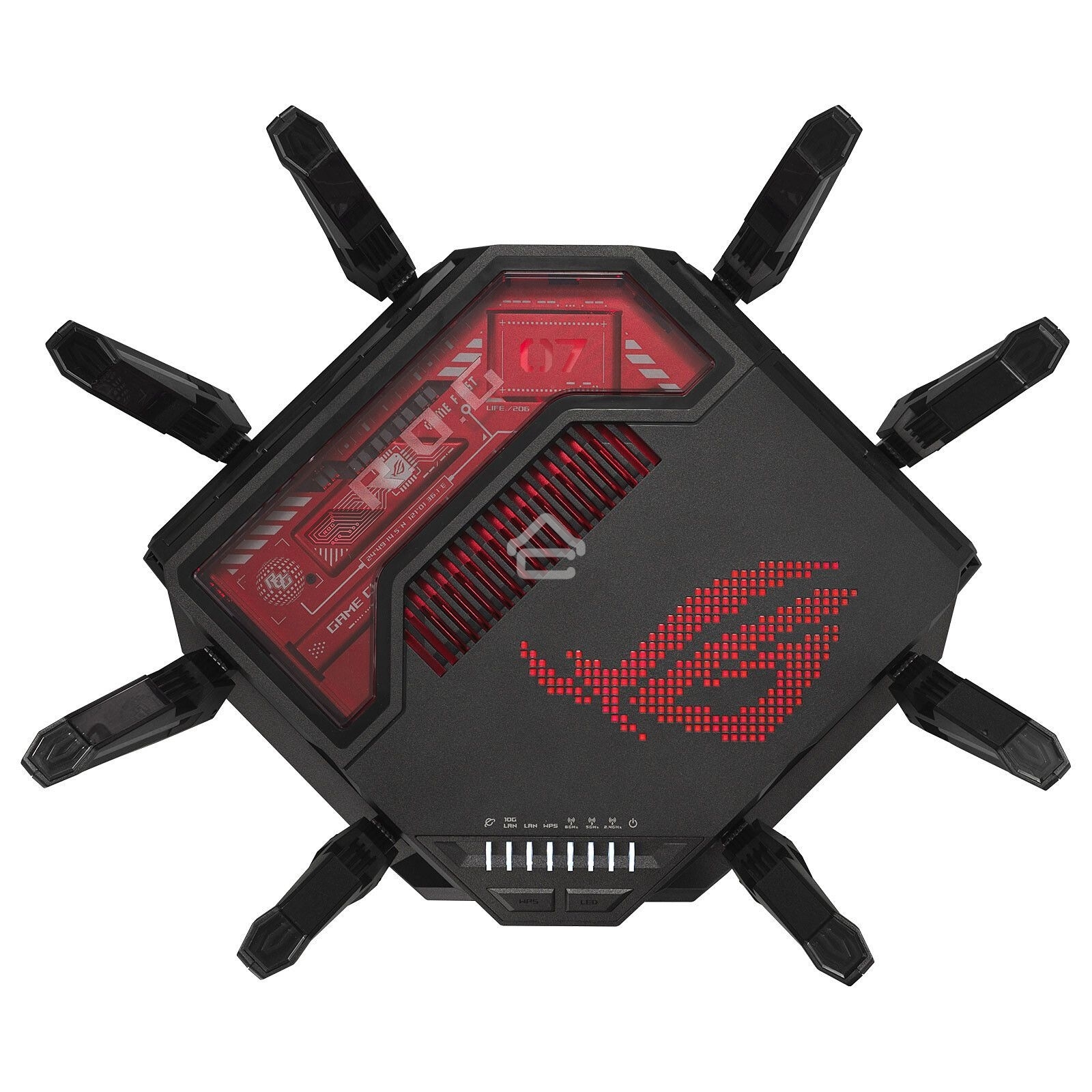 Маршрутизатор ASUS GT-BE19000, черный/красный, 90IG0850-MO9A0V