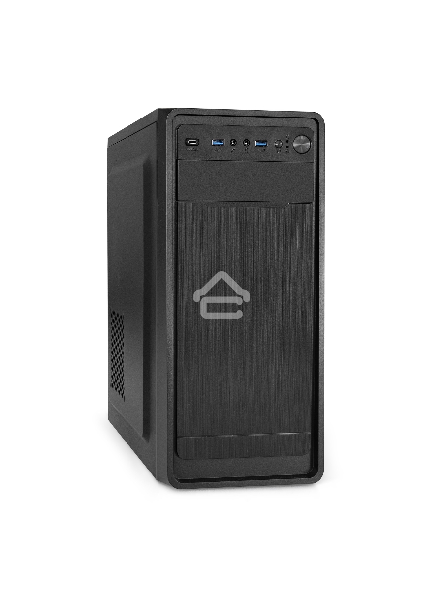 Компьютерный корпус Miditower ExeGate XP-332UC-XP400 (ATX, XP400 с вент. 12см, 2*USB3.0+1*TypeC, аудио, черный)