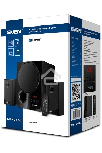 Акустическая система 2.1 SVEN MS-2080 / 70 Watt / ~220V 50Hz / FM-тюнер, USB/ SD, дисплей / BLUETOOTH / ПДУ / Black