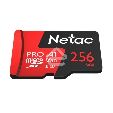 Флеш карта NeTac Карта памяти Netac MicroSD P500 Extreme Pro 256Gb, Retail version card only