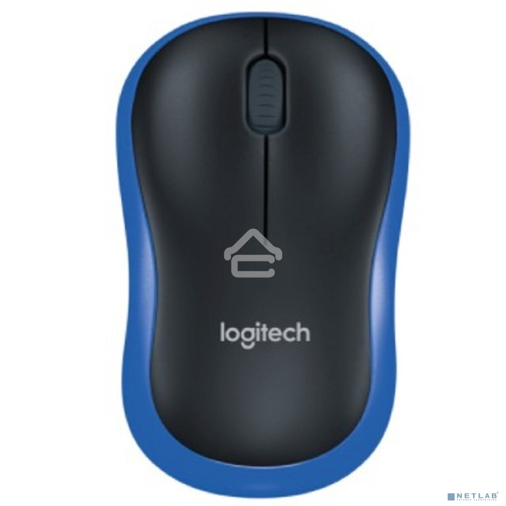 Мышь беспроводная Logitech M185 синий, 1000 dpi, радиоканал, USB, кнопки - 3