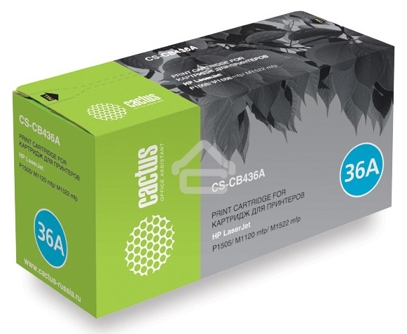 Картридж лазерный Cactus CS-CB436AS (тип CB436A) черный (2000 стр.) для HP LaserJet P1505/M1120 mfp/M1522 mfp