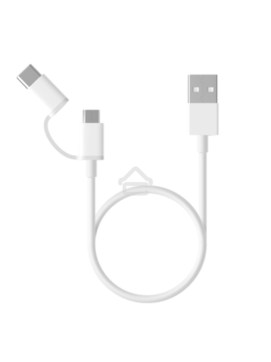 USB-кабель Xiaomi Mi 2-in-1 USB Cable Micro-USB to Type-C  (30cm)
