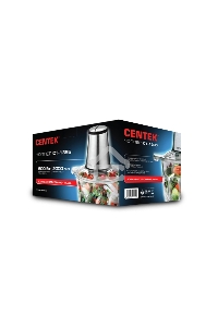 Измельчитель Centek CT-1395 Сталь <600Вт> 2 скорости, стеклянная чаша 2,0л, разборные ножи, 4 лезвия