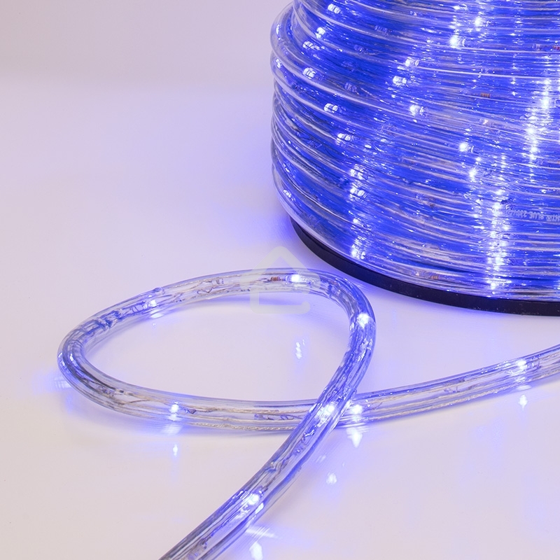 Дюралайт LED, свечение с динамикой (3W) - синий, 24 LED/м, бухта 100м
