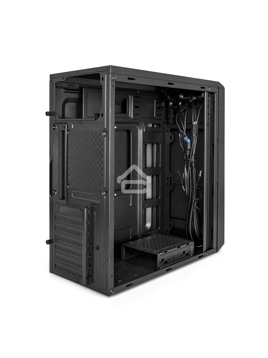 Компьютерный корпус Miditower ExeGate XP-332UC-XP400 (ATX, XP400 с вент. 12см, 2*USB3.0+1*TypeC, аудио, черный)