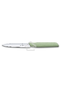Нож кухонный Victorinox Swiss Modern (6.9006.1042) стальной разделочный лезв.100мм прямая заточка зеленый